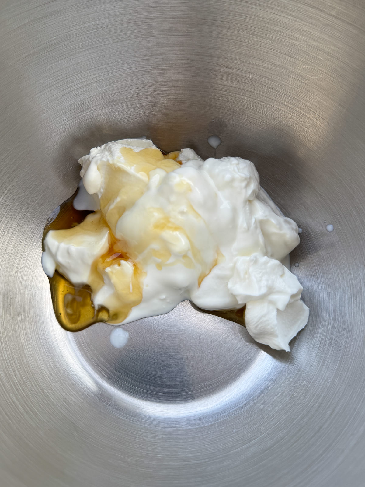 Greek yogurt sweetened with honey