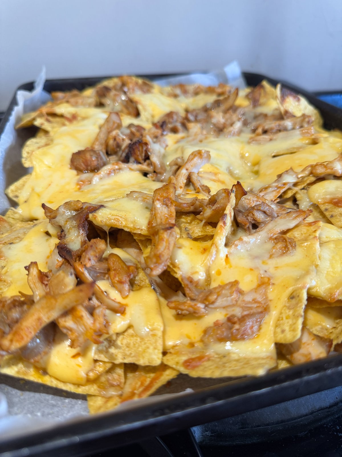 baked nachos melted cheese