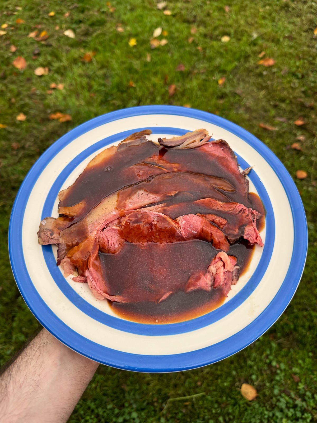 beef Guinness bone marrow gravy with roast beef