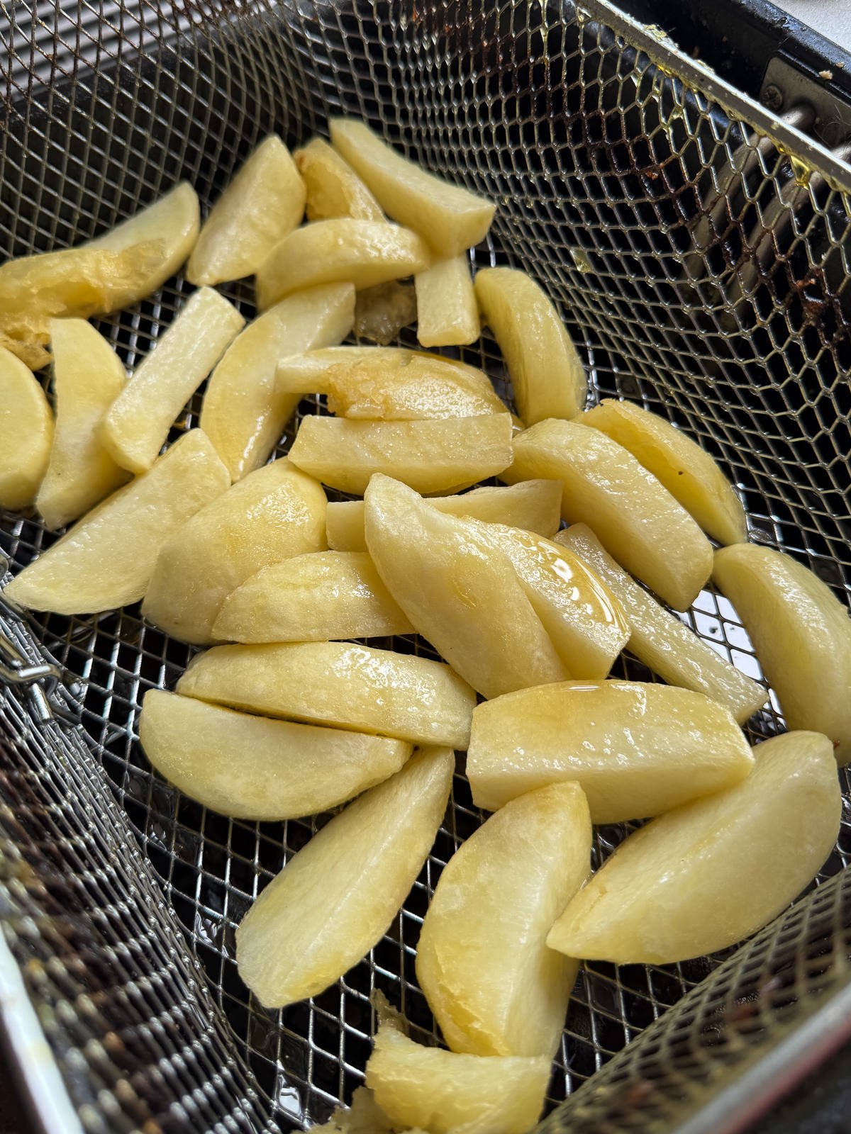 blanched homemade chips