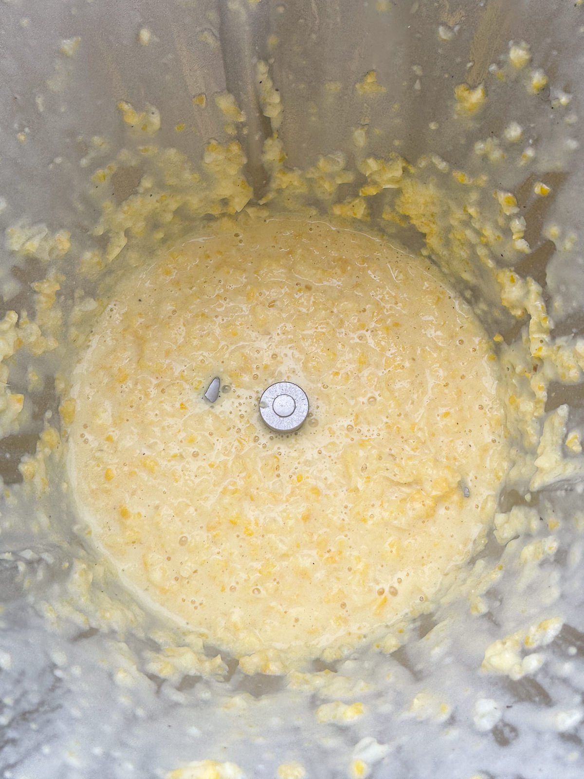 creamed corn blended to make puree