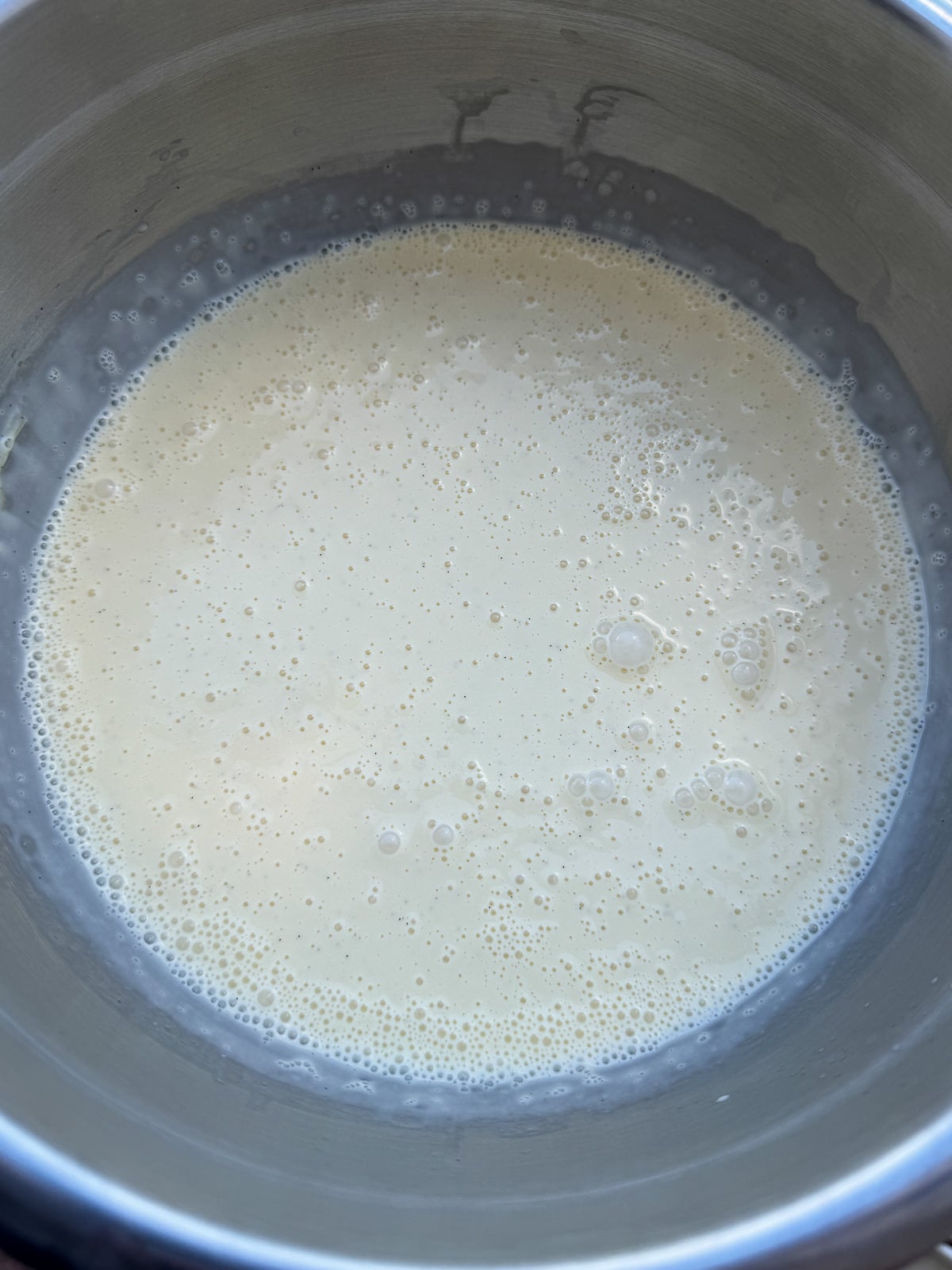 blended white chocolate ganache