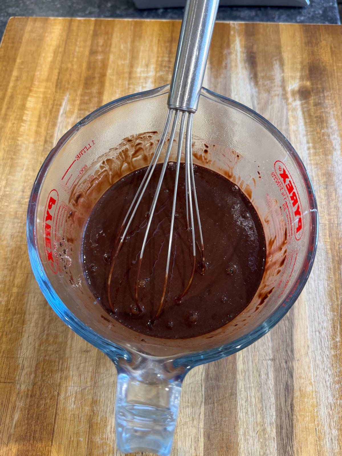 blooming cocoa powder in hot water