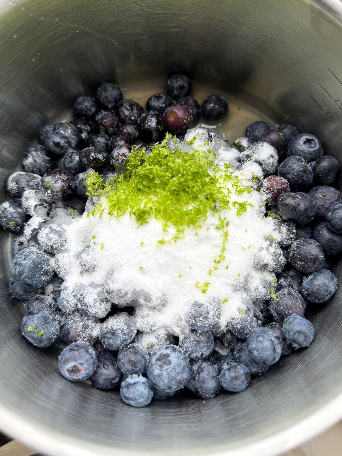 blueberries with fresh lime & juice
