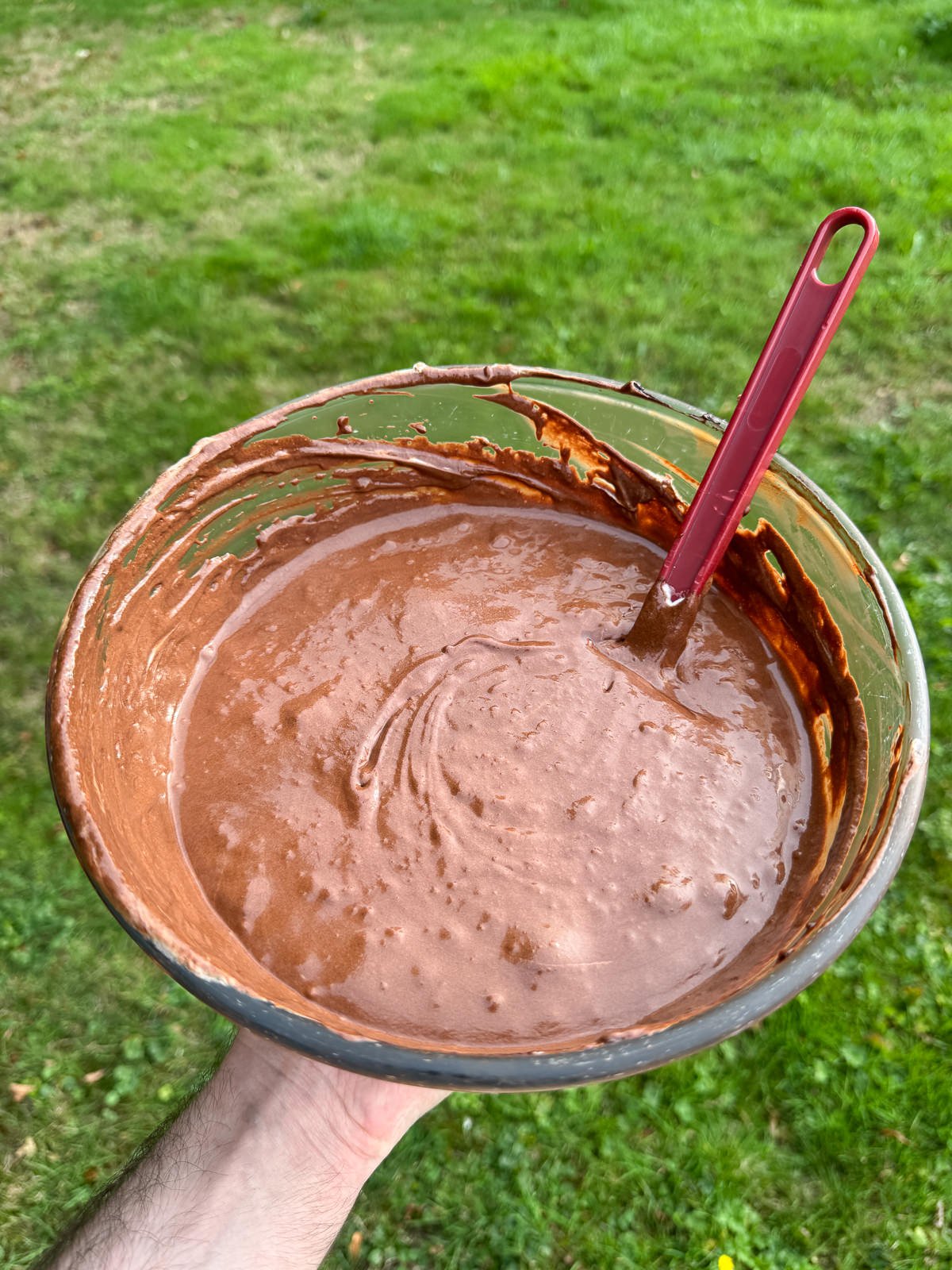 bowl of chocolate mousse