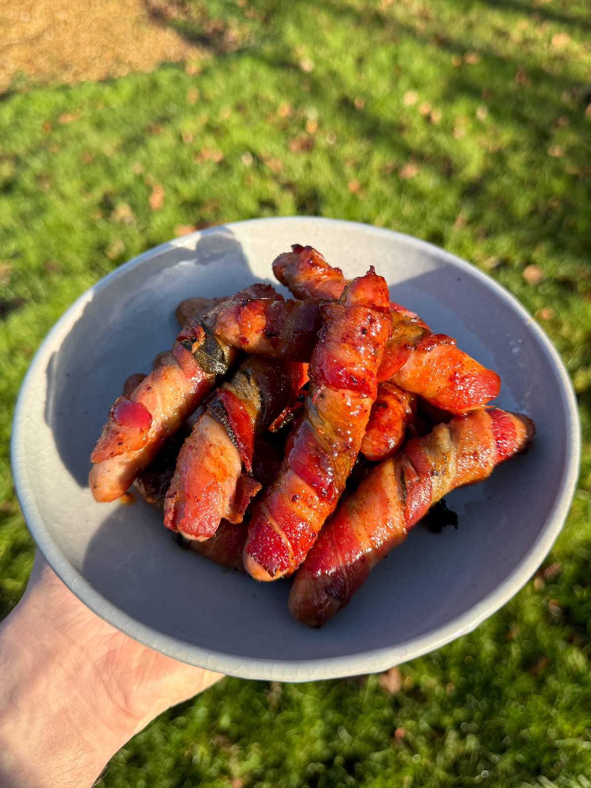 Christmas pigs in blankets for snacking