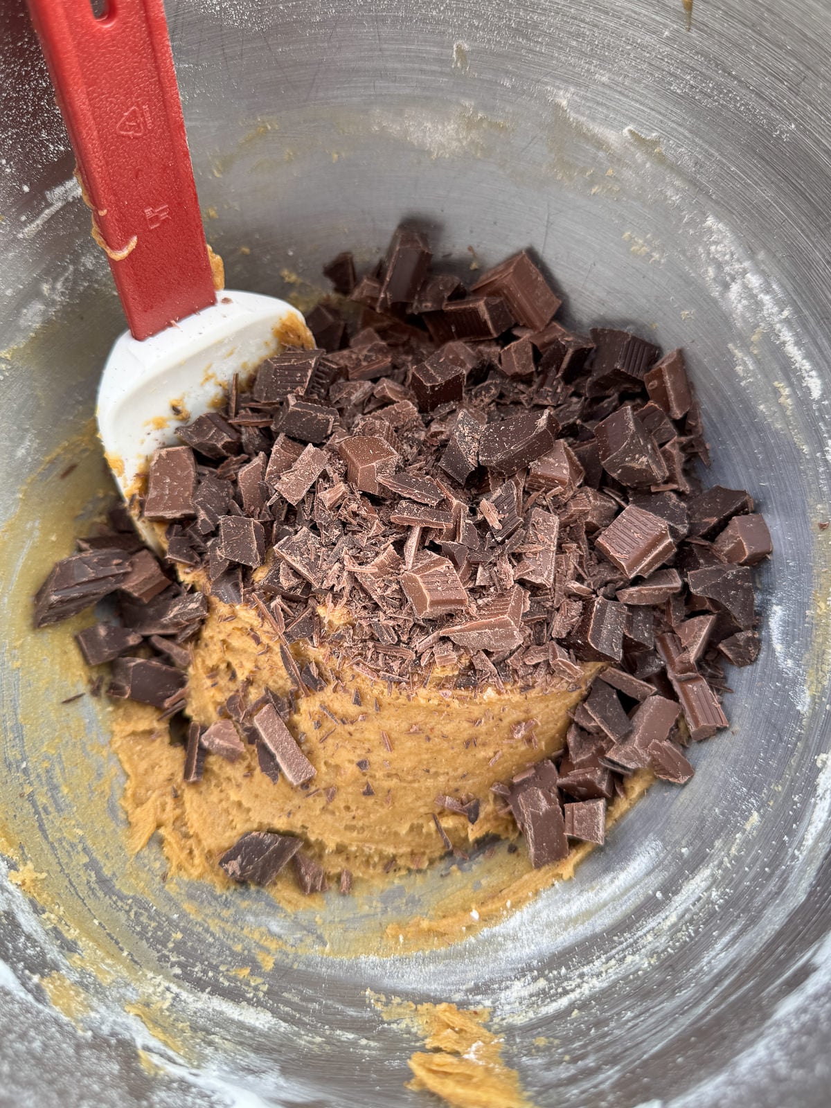 brown butter cookie dough with chocolate chunks