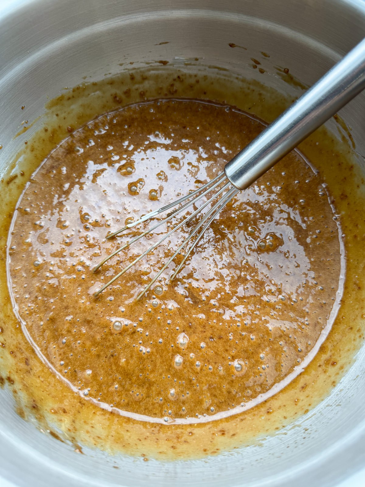 brown butter date puree for sticky toffee pudding