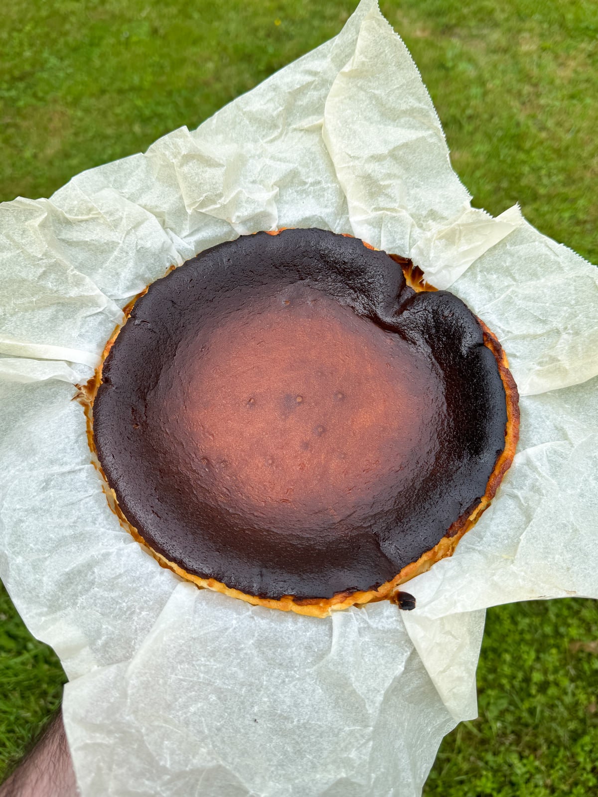 burnt cheesecake top