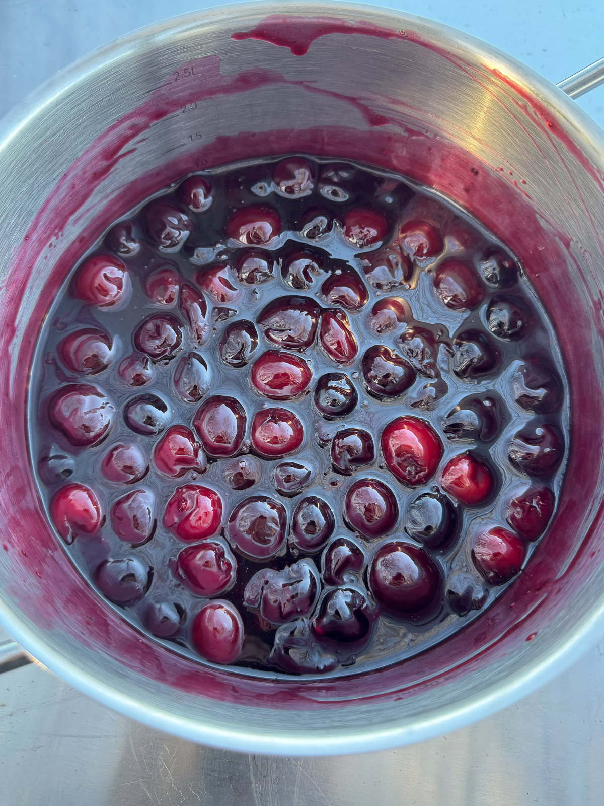 cherry pie filling compote for trifle