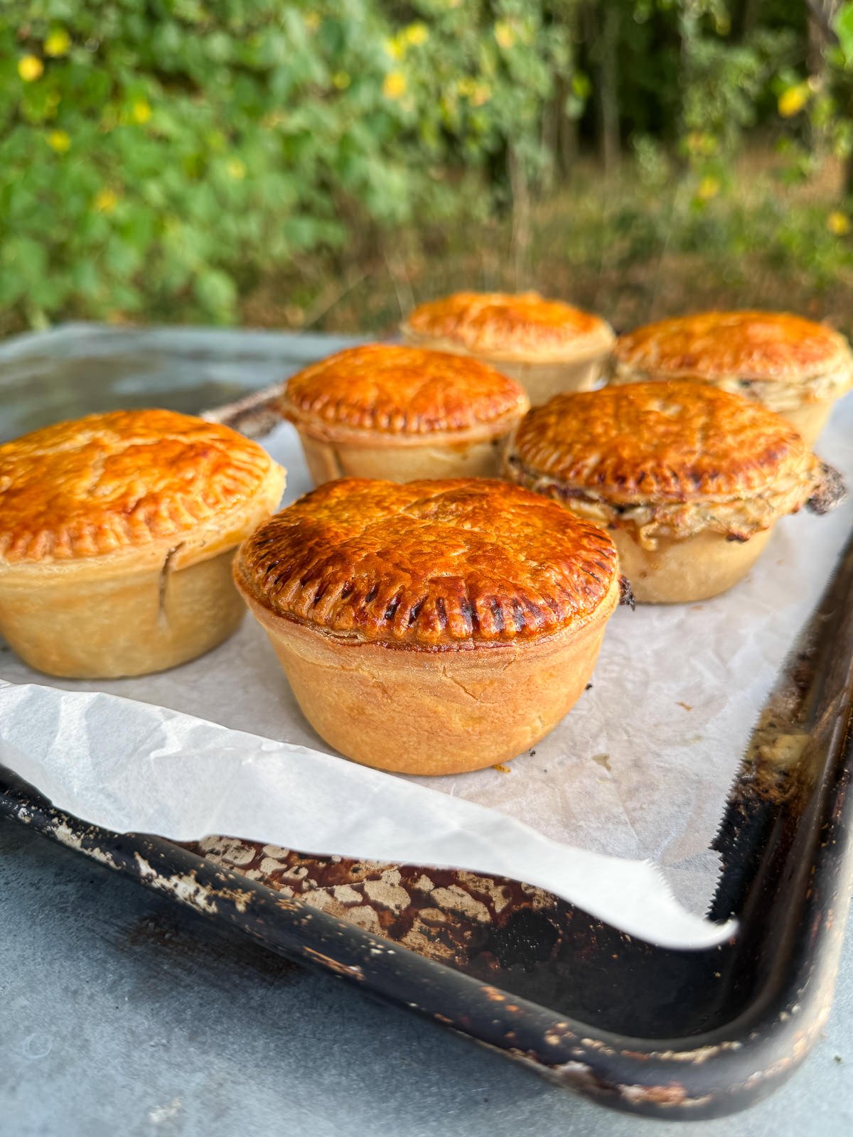 individual roast chicken pies