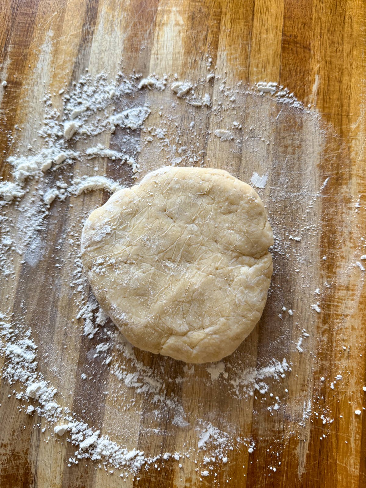 chilled pie dough ready to roll out