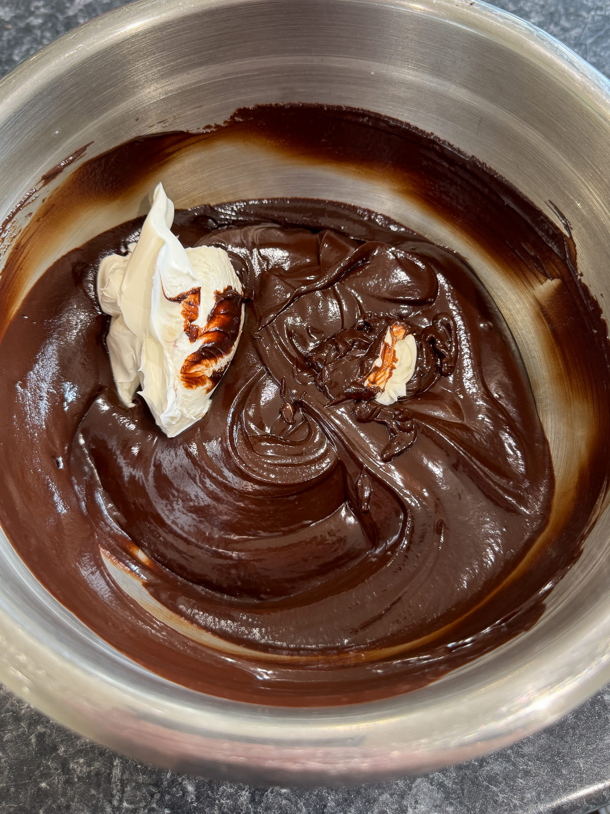 chocolate ganache with mascarpone added