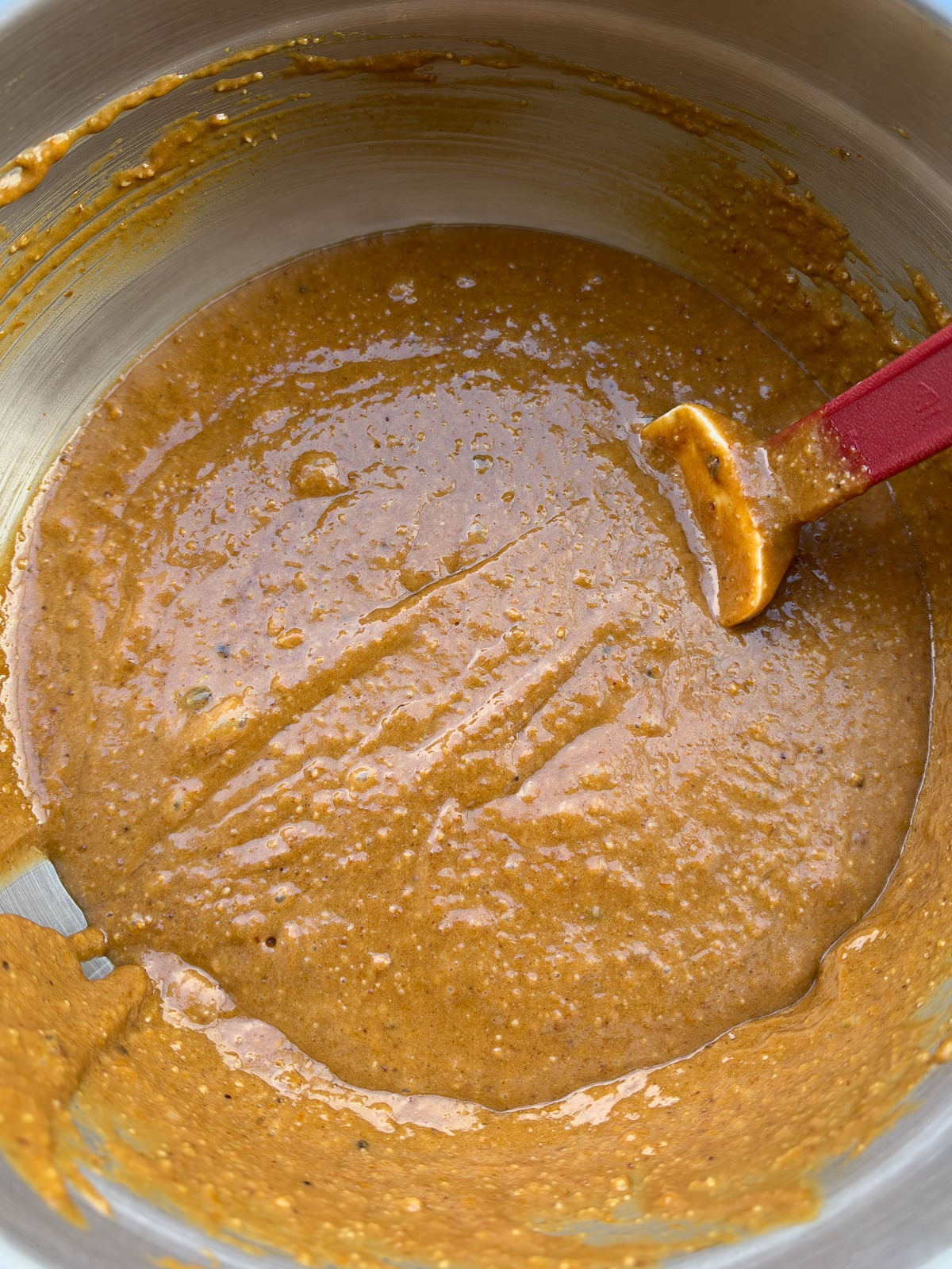clementine almond cake batter