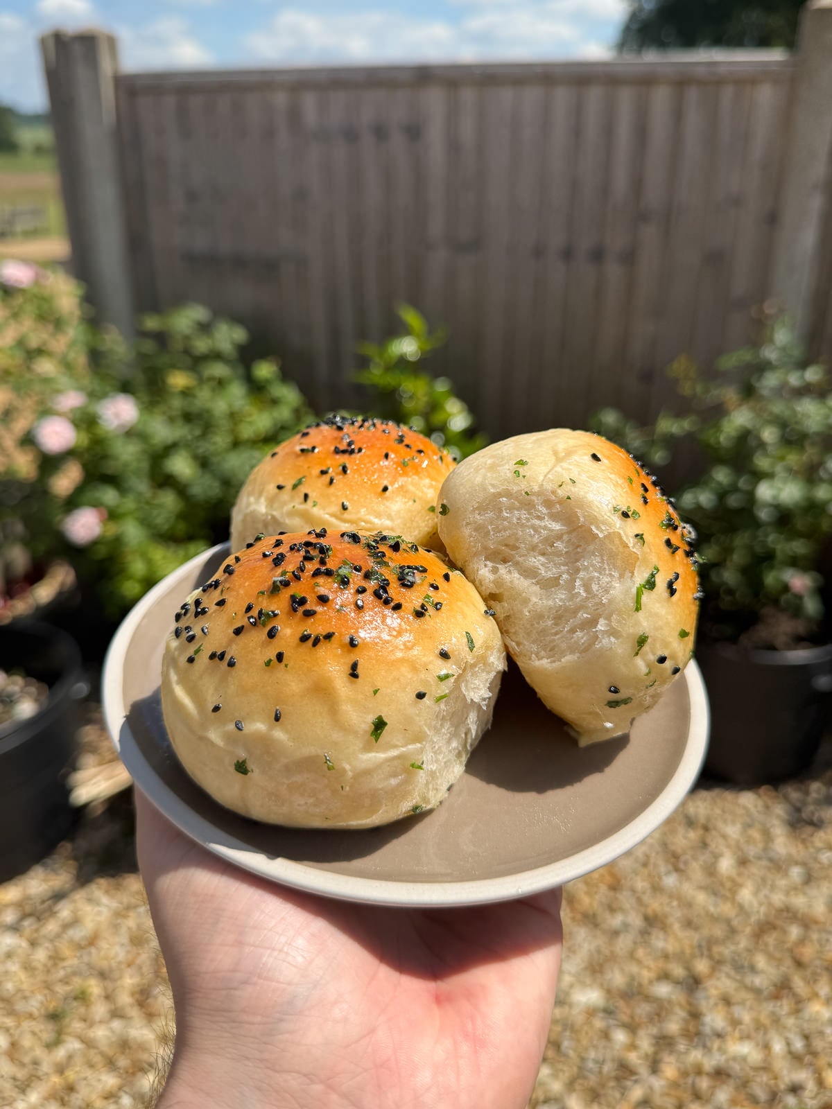 side dish of dinner rolls