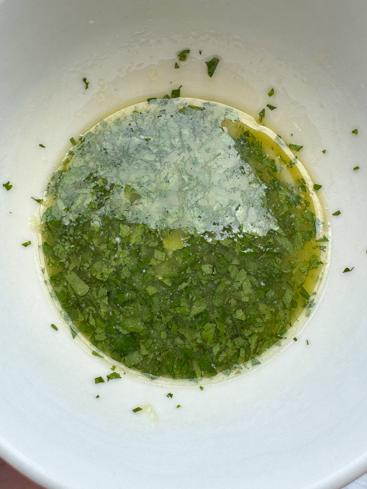 garlic coriander melted butter