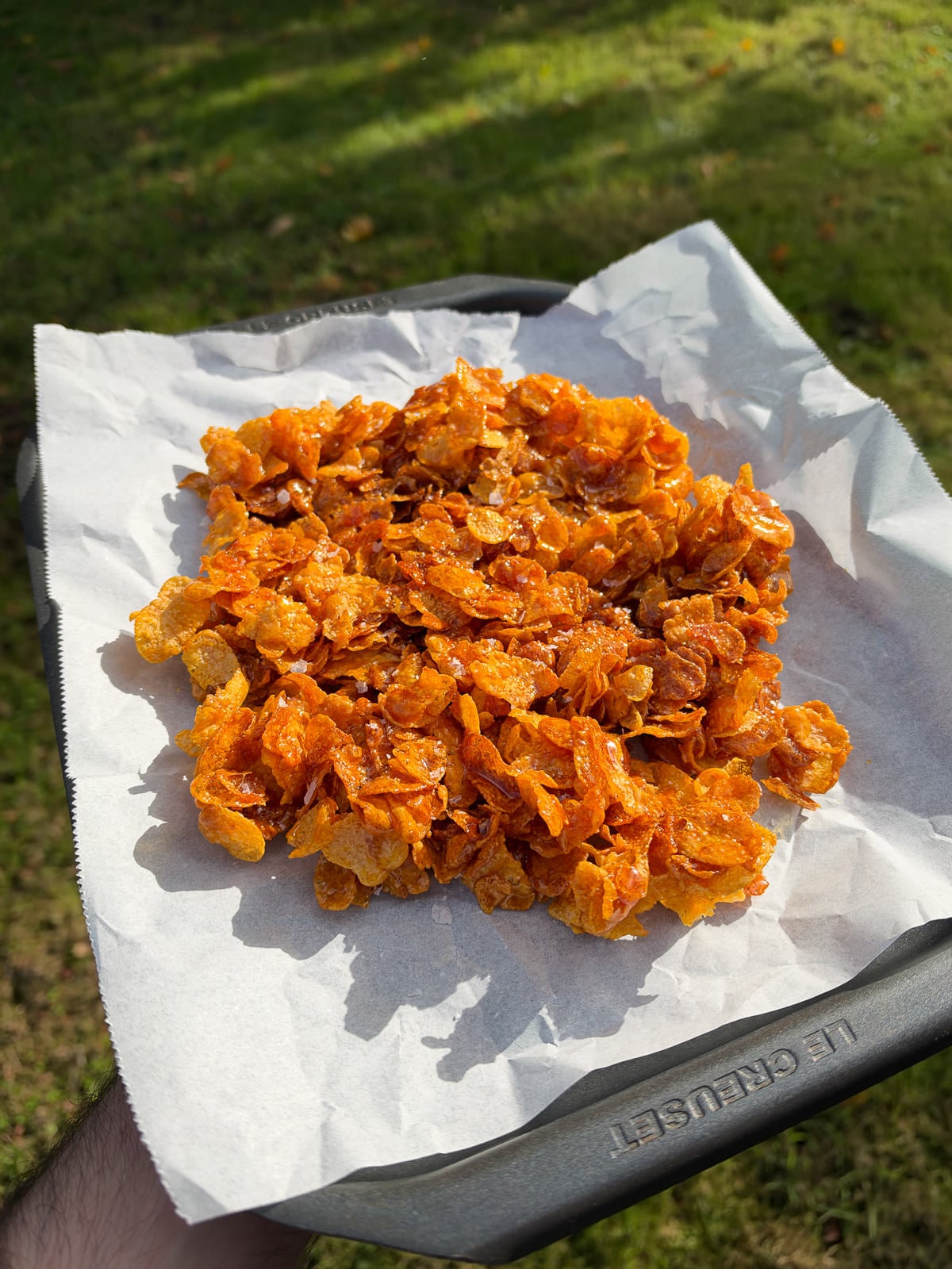 cornflake caramel brittle