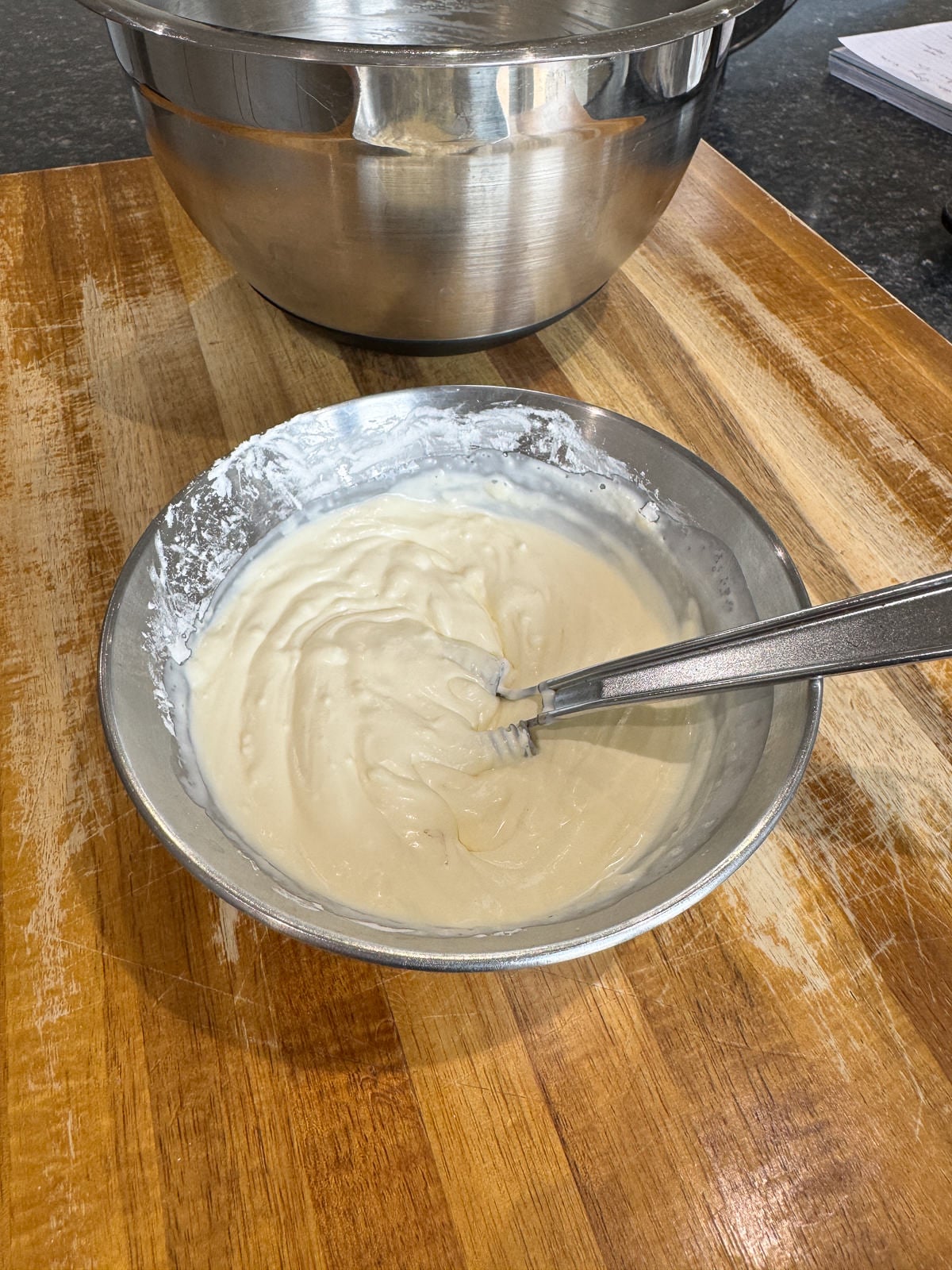 cornflour mixed with cream