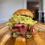 Coronation turkey with leftover roast turkey