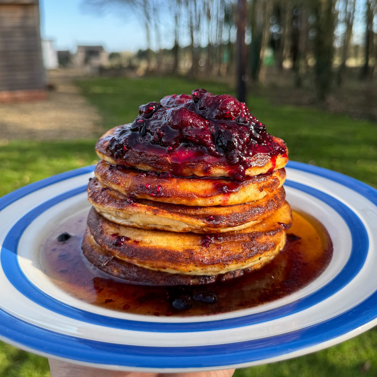 maple cottage cheese pancakes
