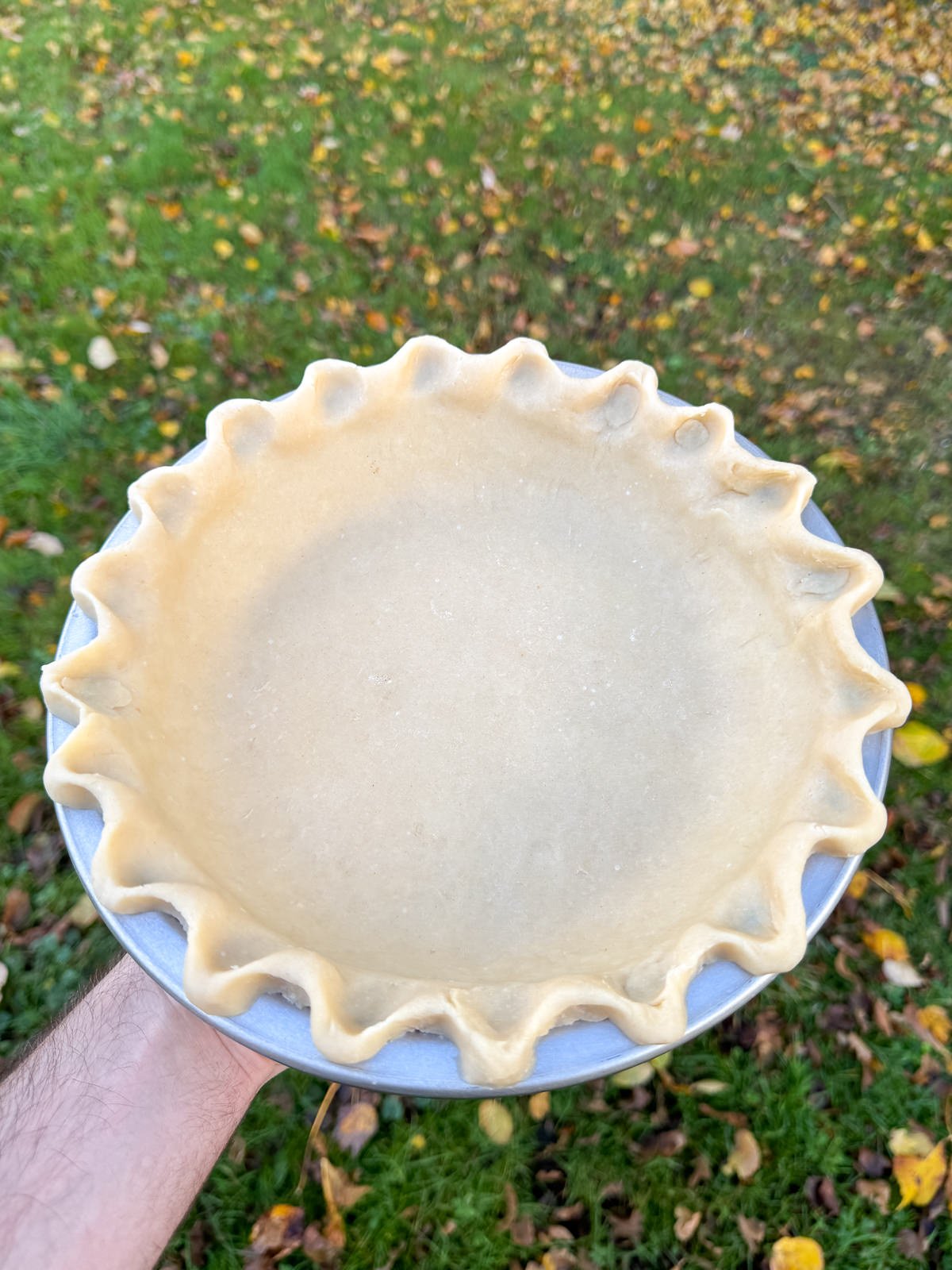crimped single pie crust
