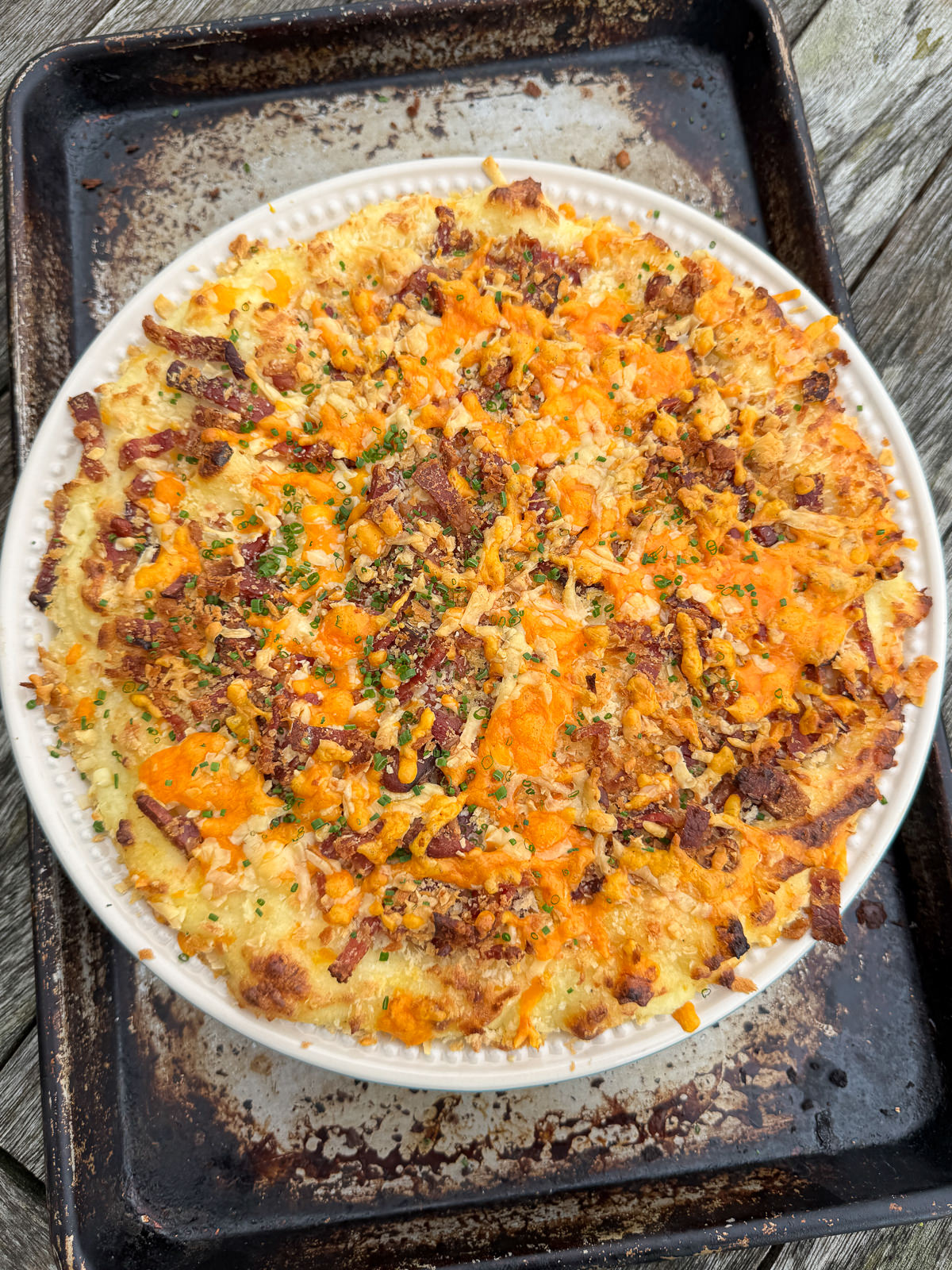 crispy bacon mashed potato casserole