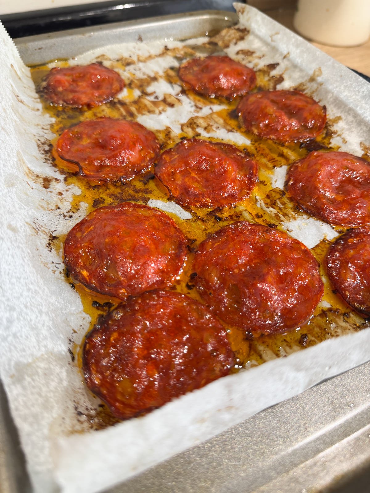 crispy chorizo slices