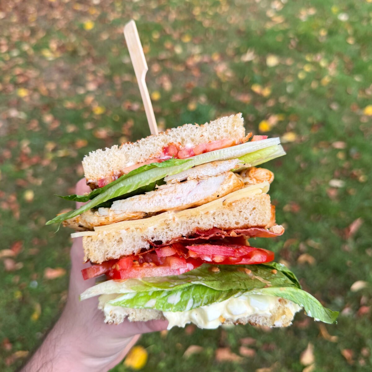crispy prosciutto club sandwich