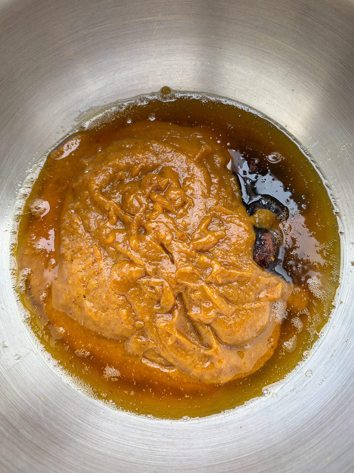 date puree brown butter treacle mix
