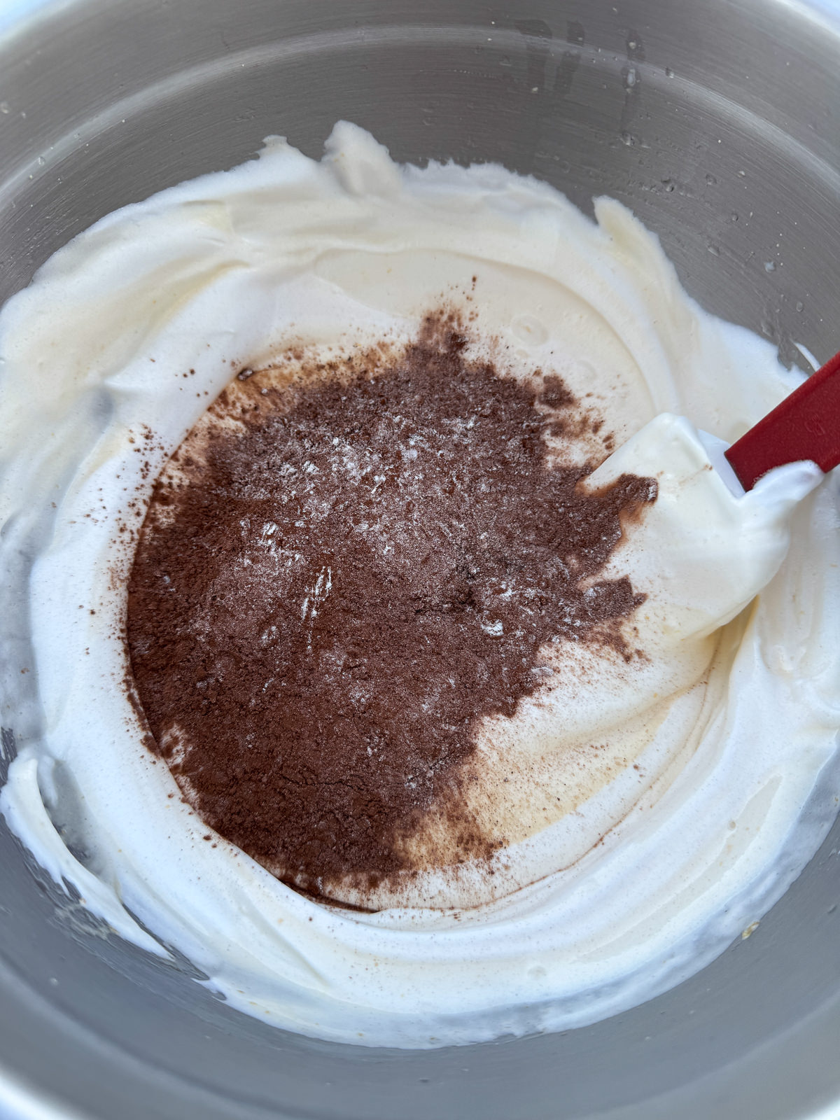 double sifted dry ingredients for Swiss roll