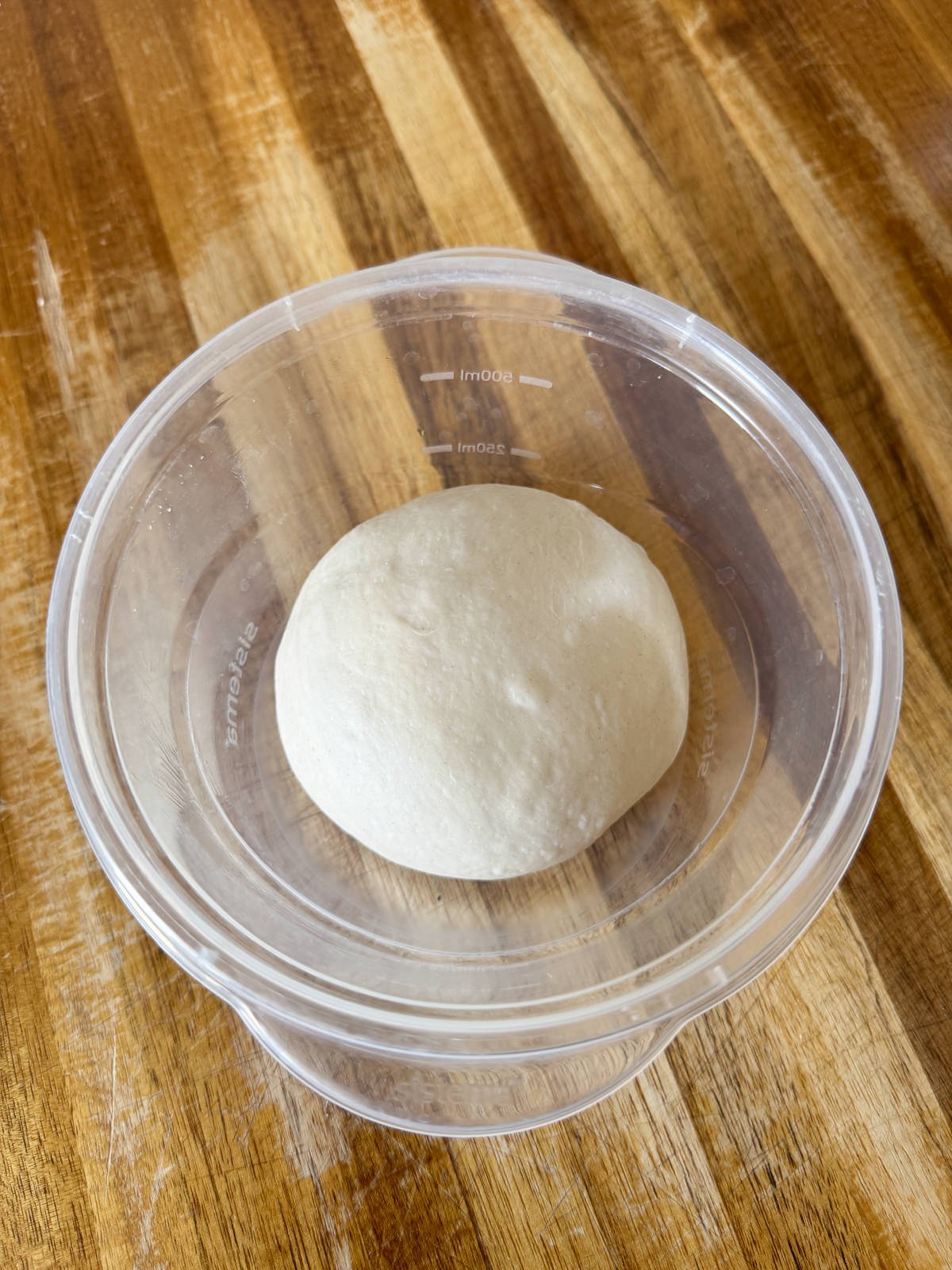 dough ball in tub