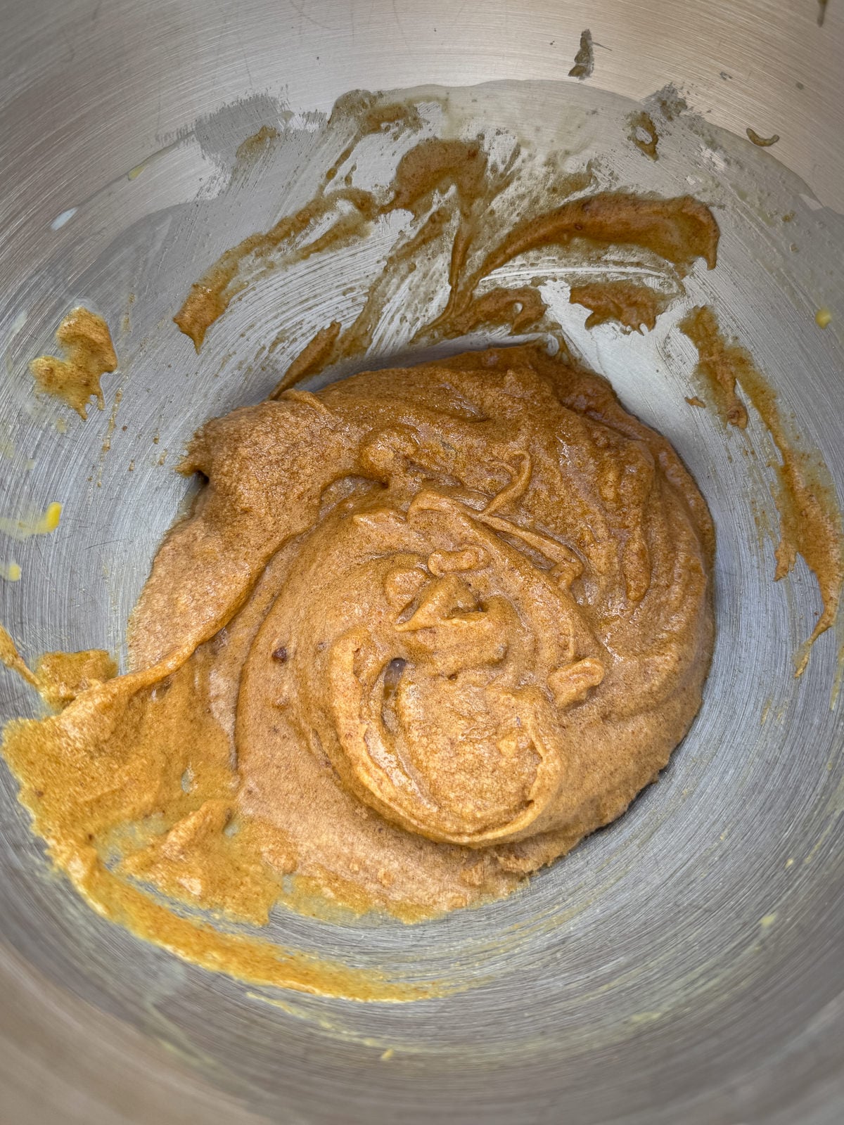 eggs mixed into butter