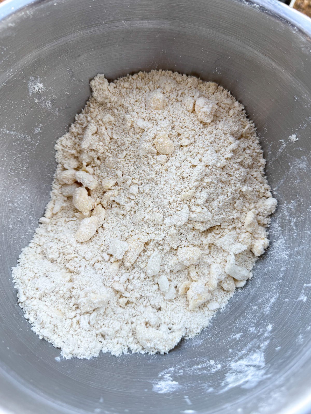 fats rubbed into flour