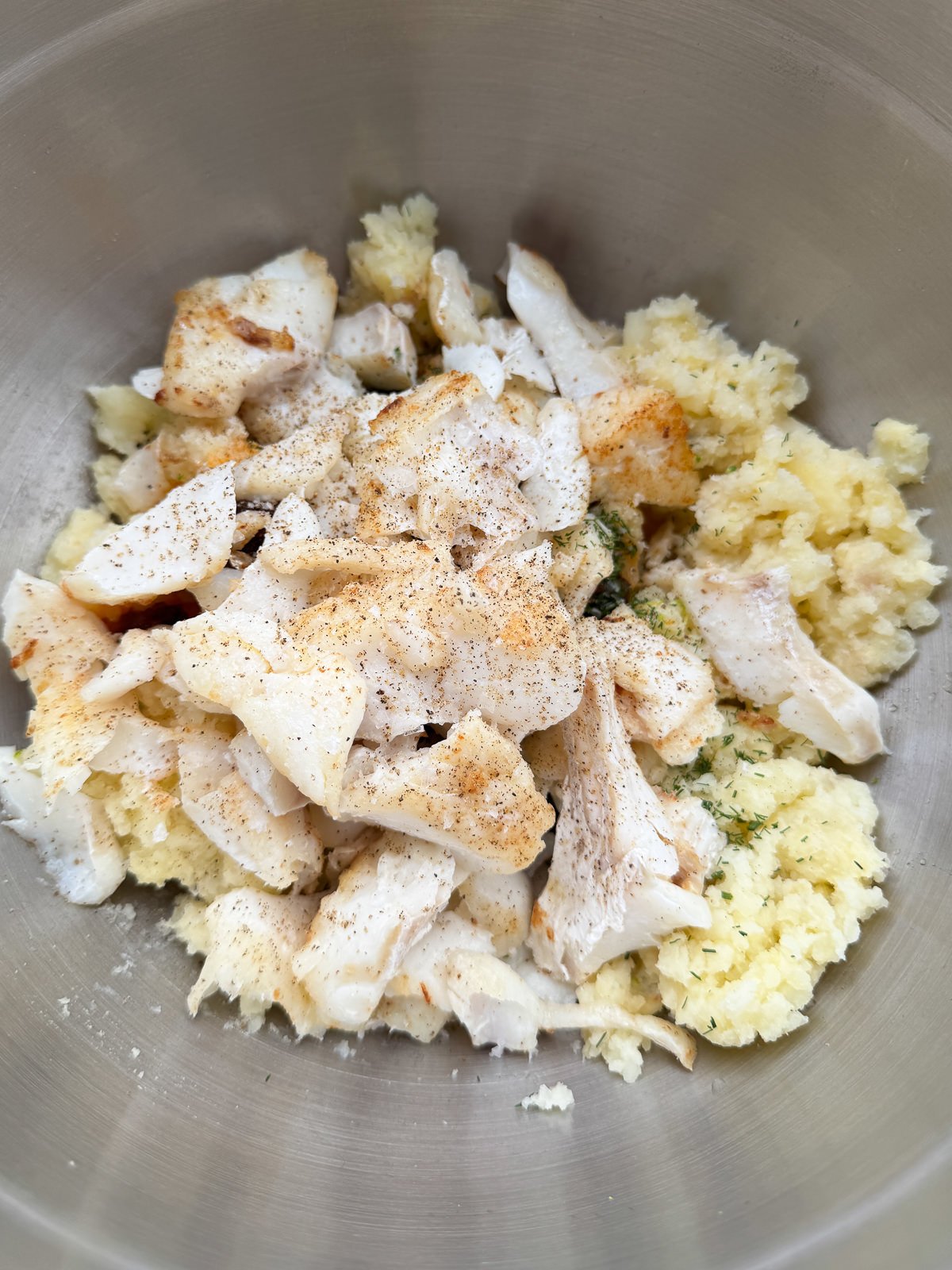 spicy fish cake mixture