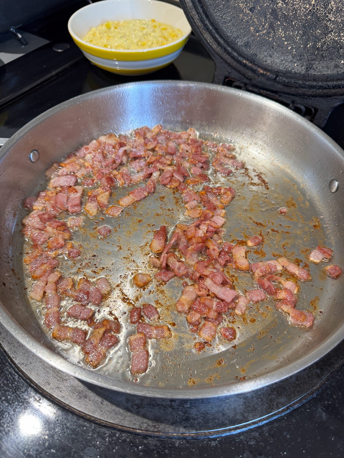fried bacon lardons
