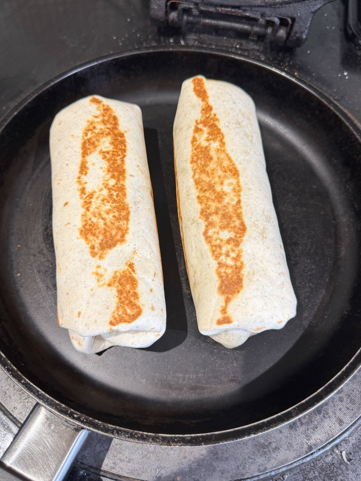 frying burritos