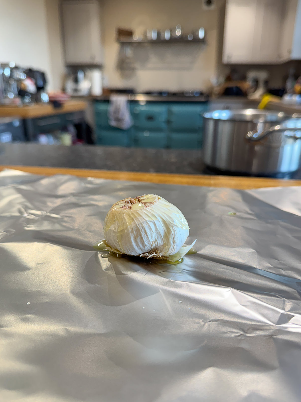 garlic bulb ready to roast