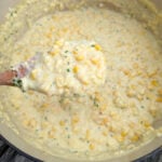 garlic parmesan creamed corn with chives