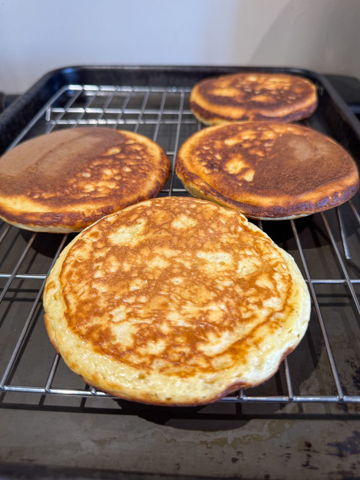 golden pancakes on both side