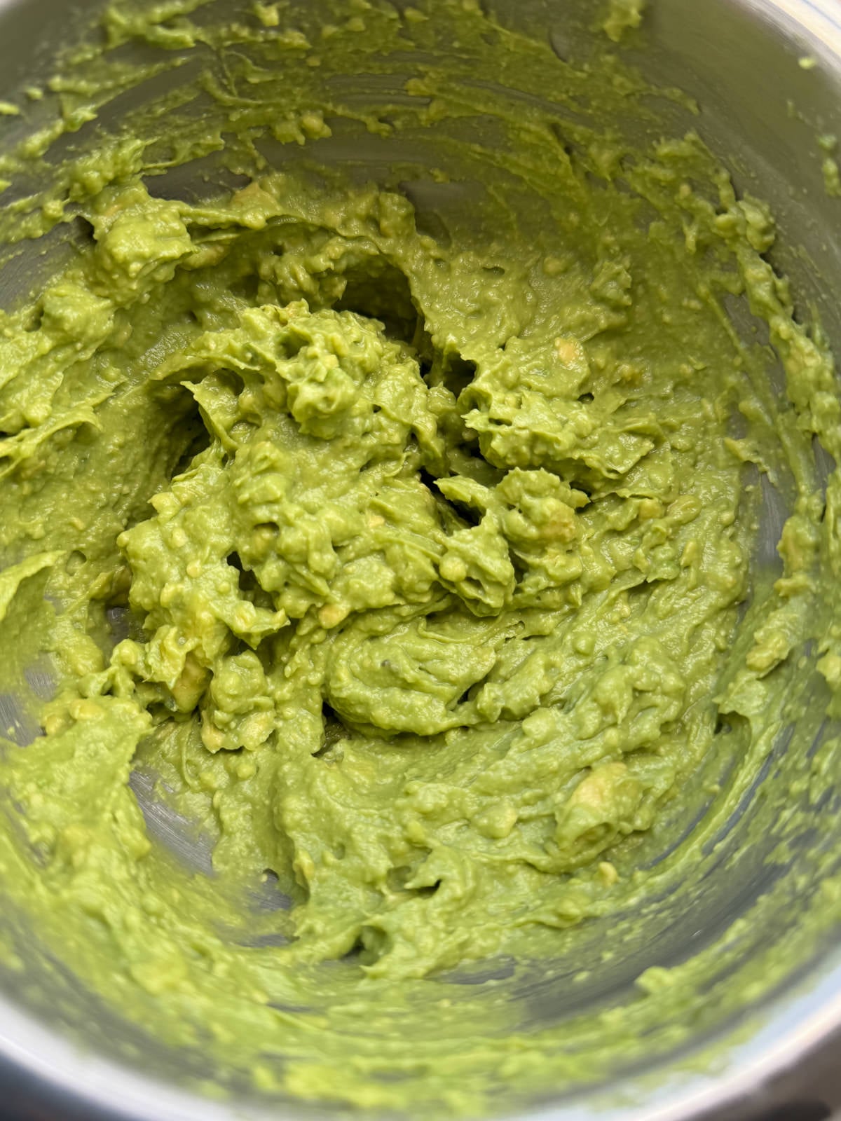 homemade guacamole in bowl