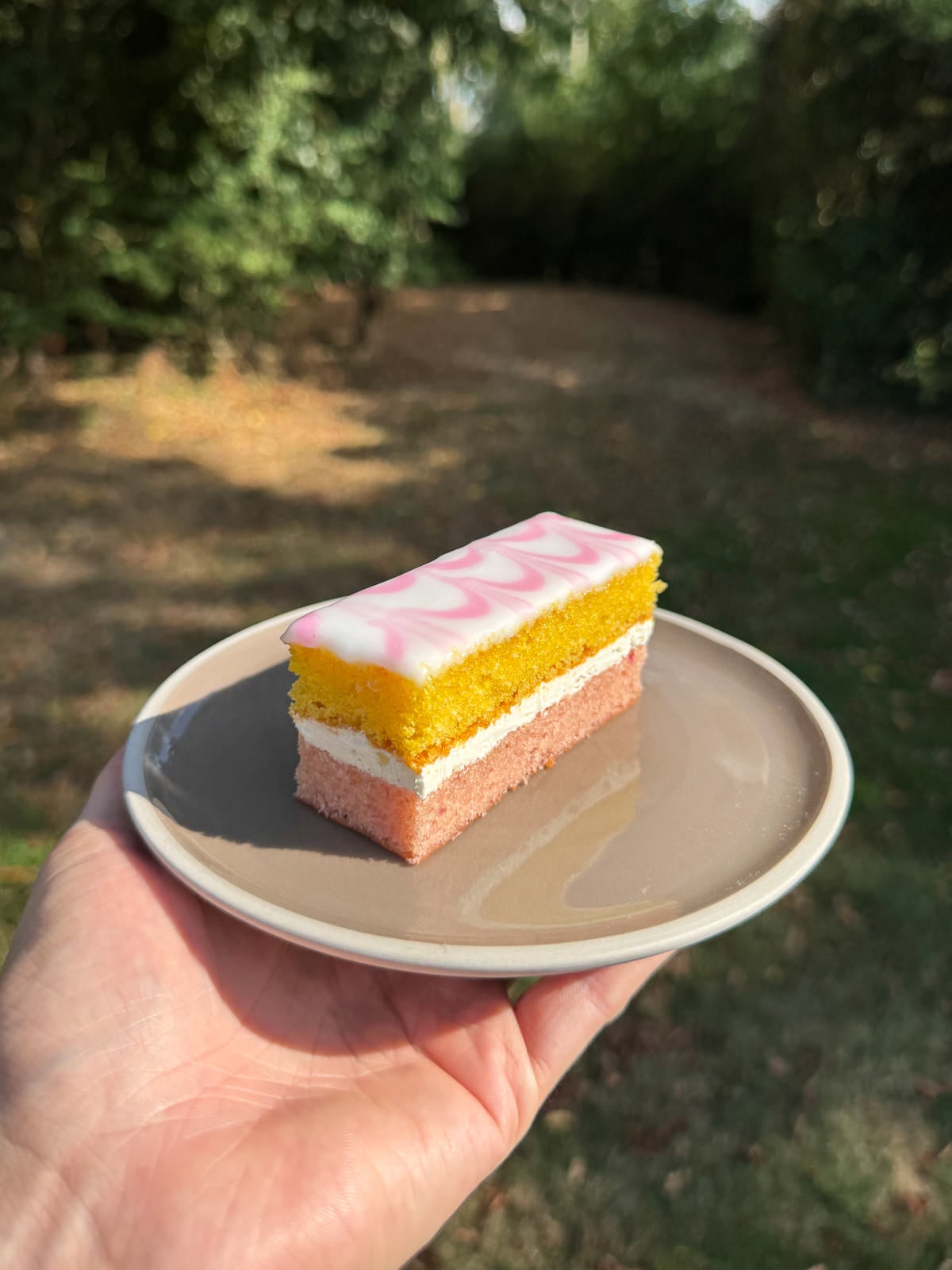 homemade angel cake slice