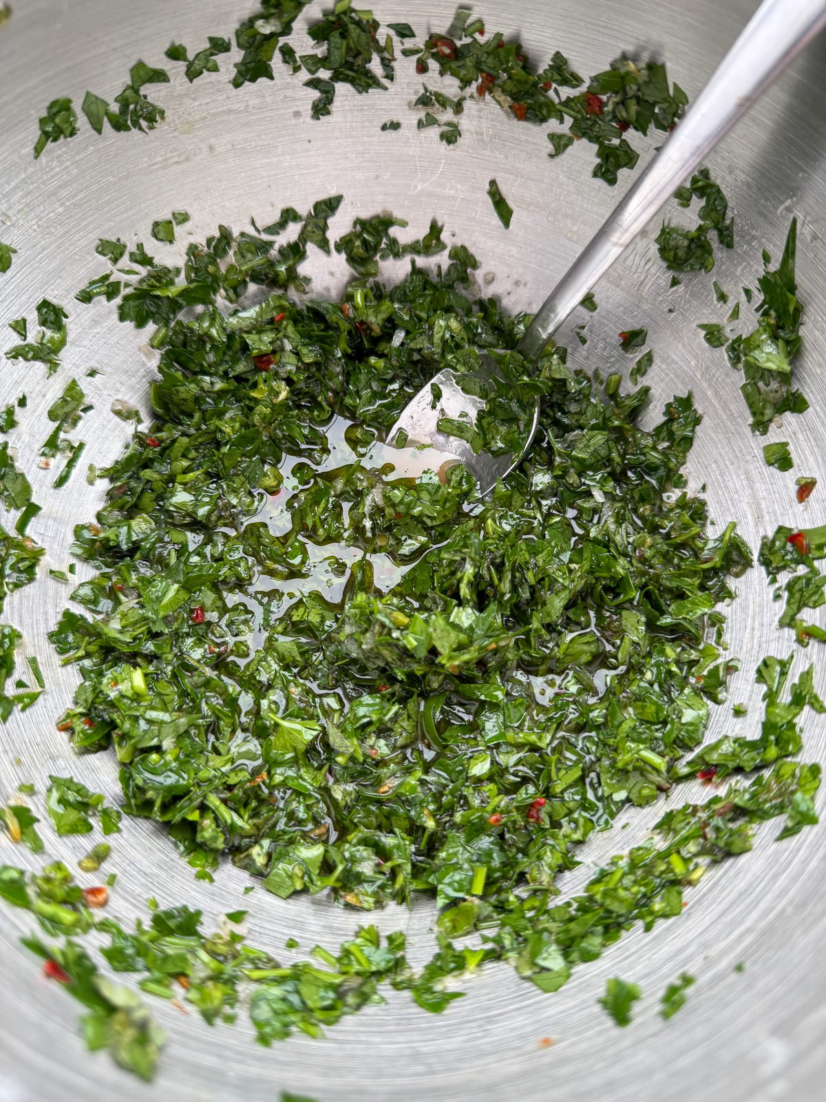 homemade chimichurri sauce