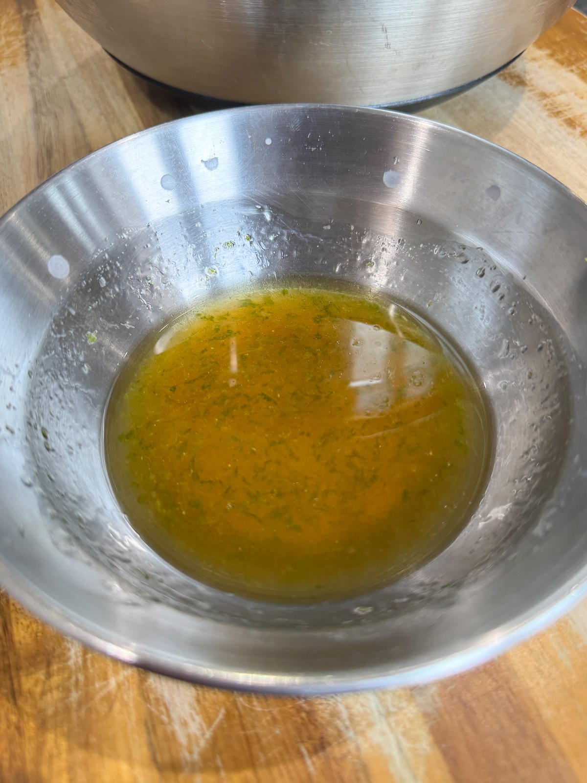 honey lime salad dressing in bowl