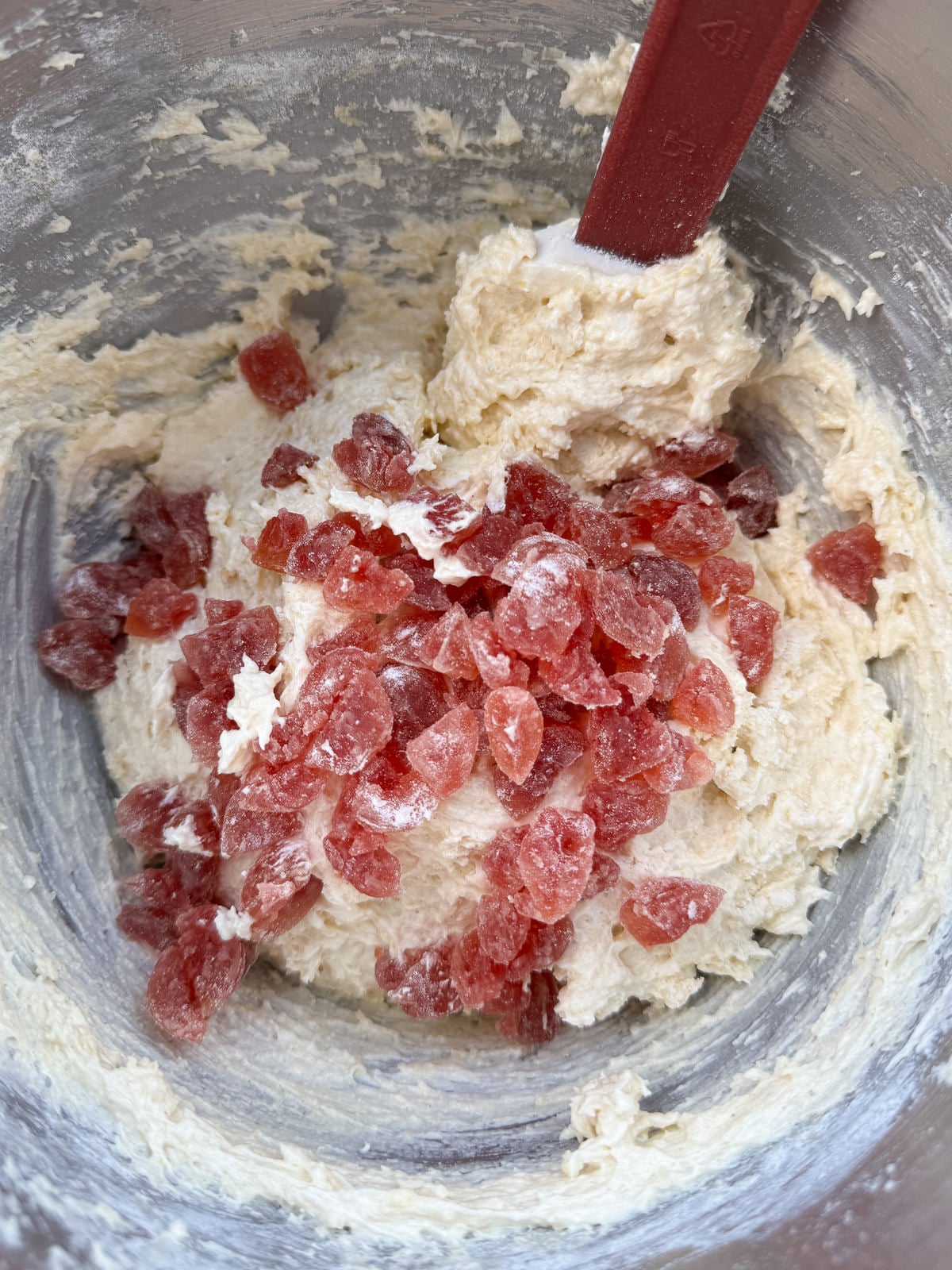 how to stop glace cherries sinking