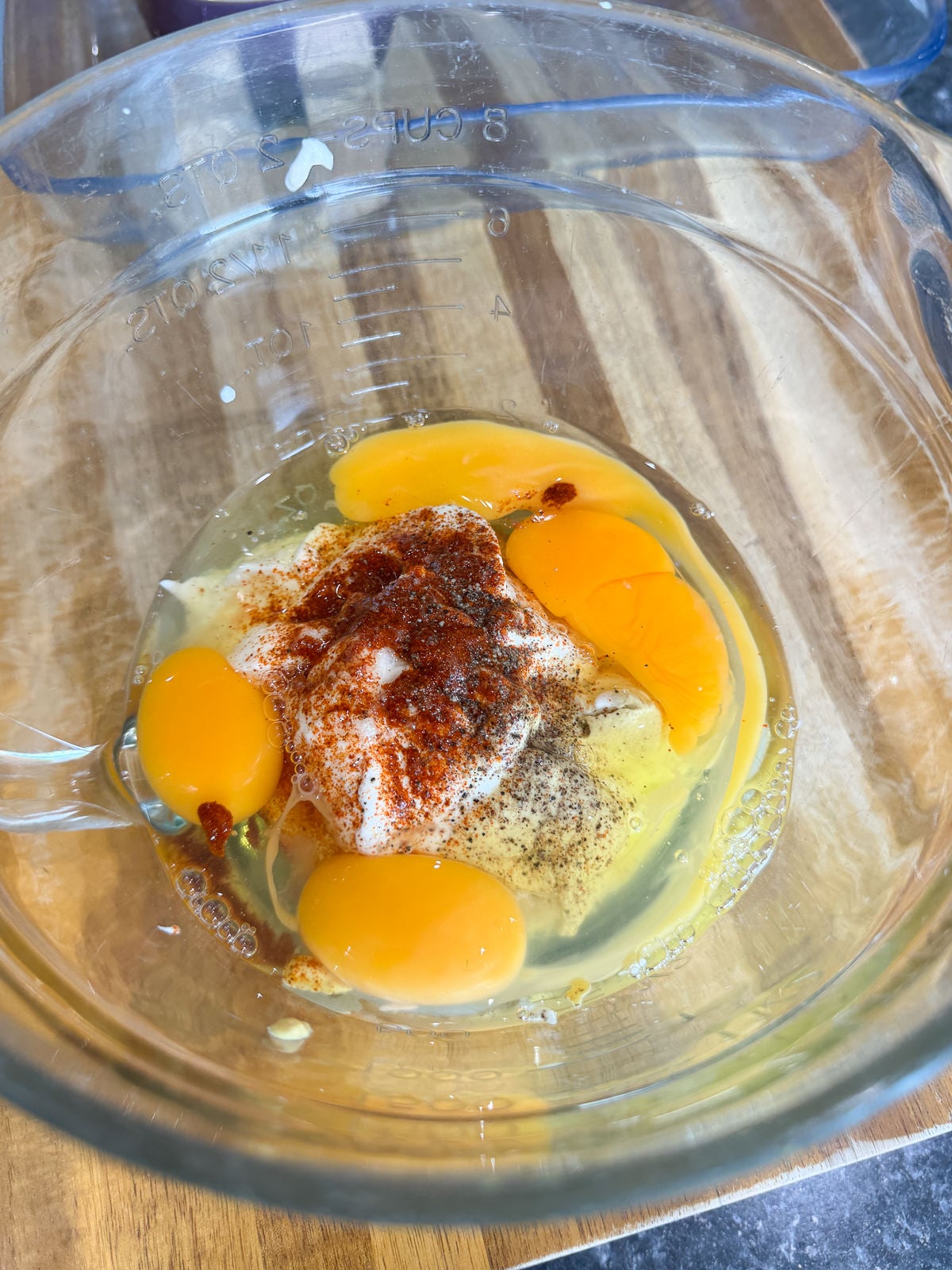 ingredients for creme fraiche custard