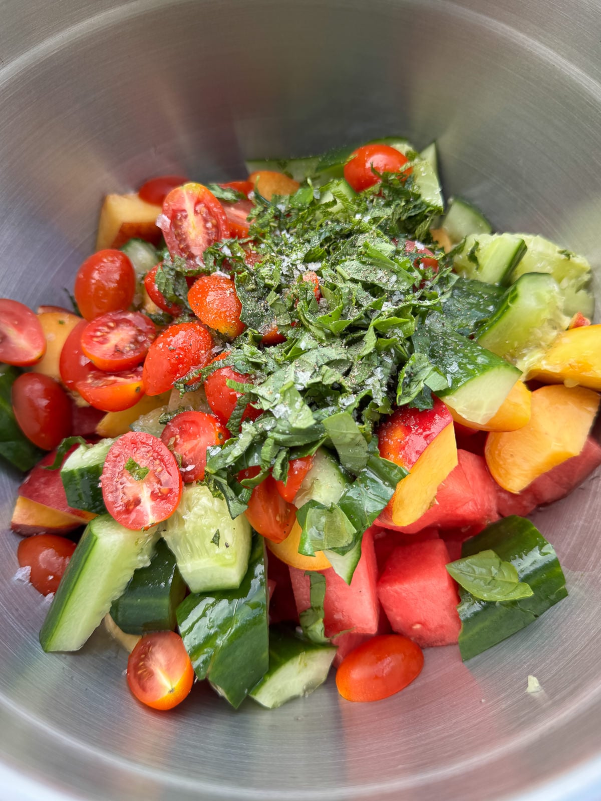 ingredients for melon salad
