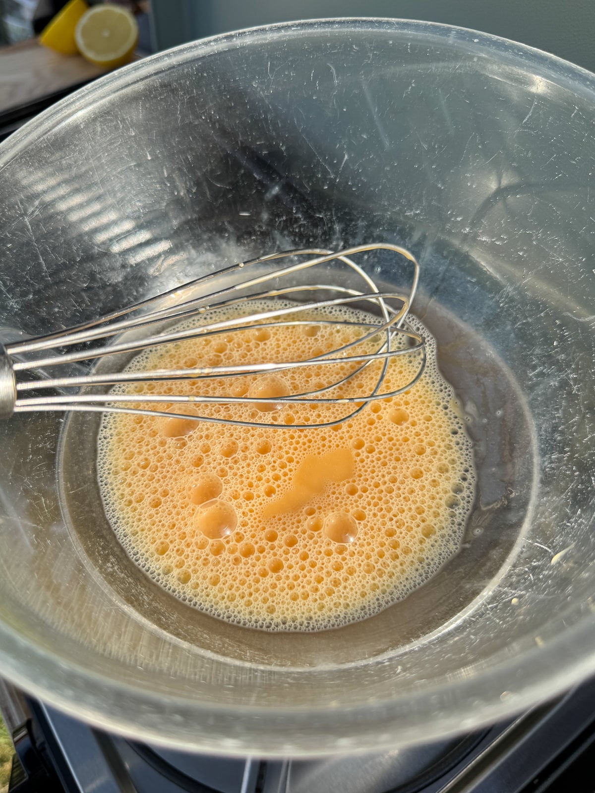making a sabayon on stove