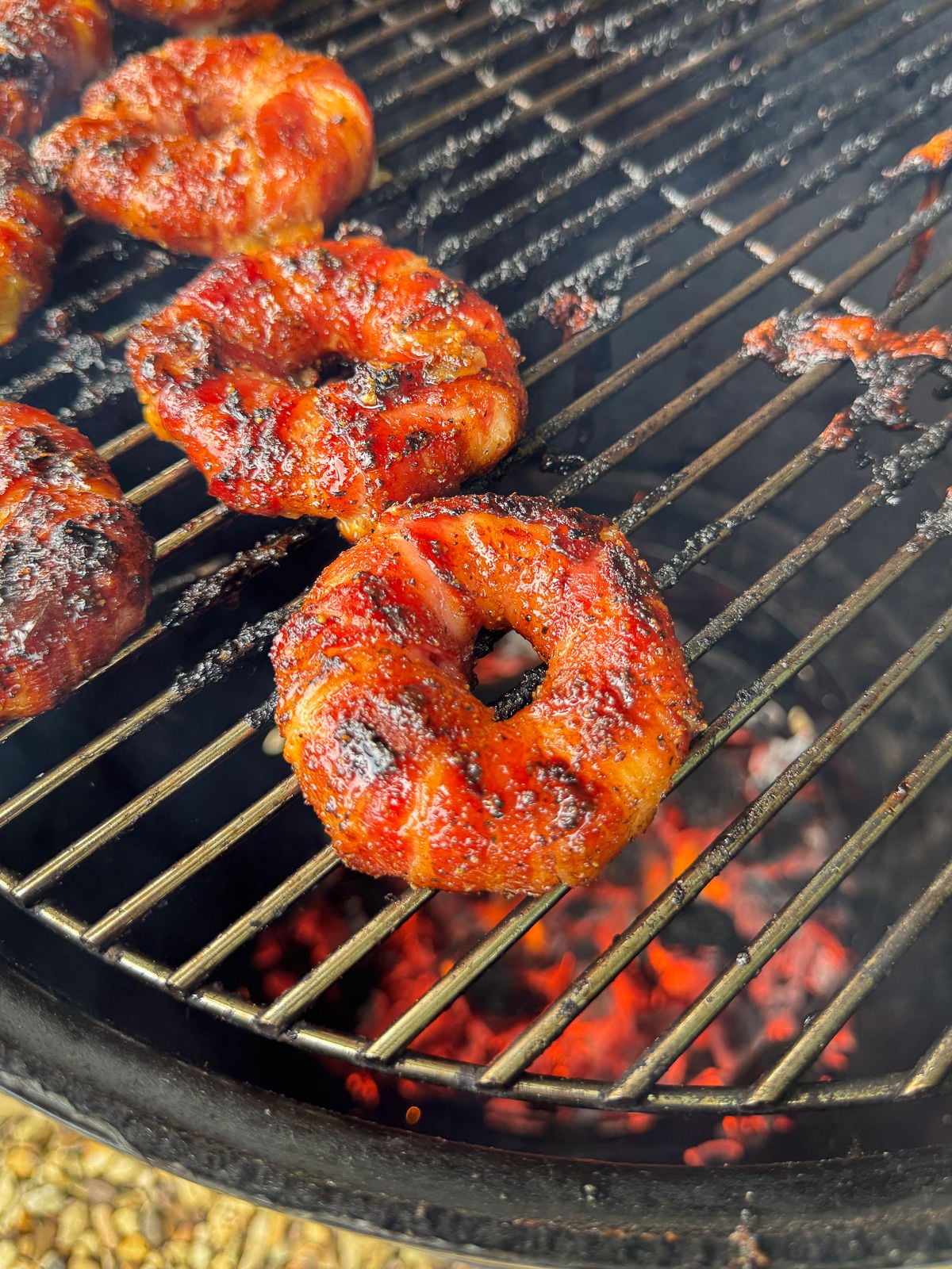 maple glazed bacon onion rings