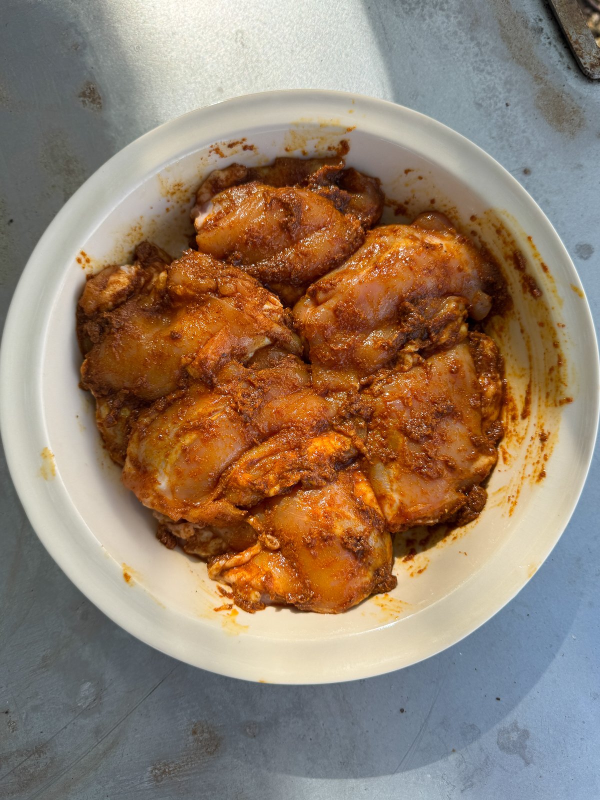 marinated curry chicken thighs skinless