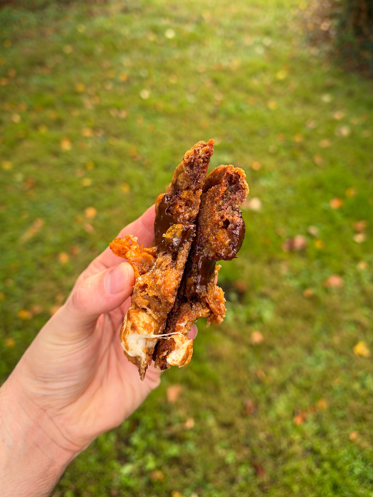 marshmallow stuffed cookie inside